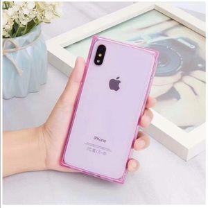 iPhone XR square transparent case